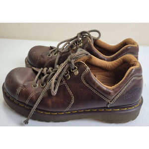 Vtg Dr. Martens Brown Leather Grizzly Chunky Lace Up Oxford Shoes Men's Size 10M